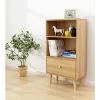hot selling modern wooden wood China factory price white bookcase for living room