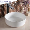Hot selling white color countertop ceramic wash basin