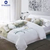 hotel White or plain stripe style 100% combed cotton bedding flat sheet, pillow cover,duvet cover