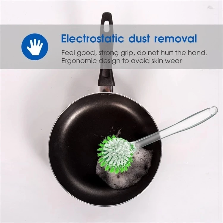 Household  Kitchen Soft Bristle Dish Washer Scrub Pot long handle  Cleaning Brush