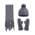 Import HZM-18283 Knitted Beanie Gloves &amp; Scarf Winter Set Warm Thick Fashion Hat Mittens 3 in 1 Cold Weather for Women from China