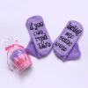 if you can read this cupcake gift fuzzy Funny wine socks for women