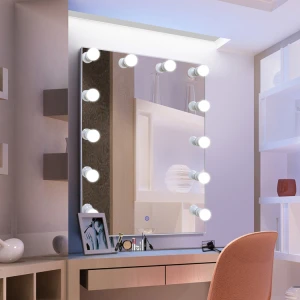 Illuminated Hollywood Style LED Makeup Vanity Mirror With Light Bulbs