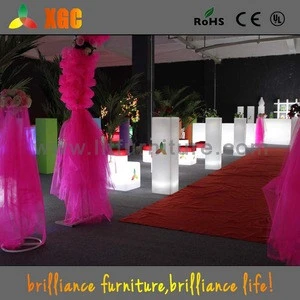 Indoor and outdoor led glowing plastic collapsible vase for party, wedding, events