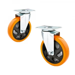 Industrial PVC plastic Furniture Handcart Medium duty Plate Swivel casters wheels