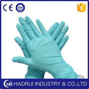 industry or meidical used black nitrile disposable gloves