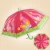 Import Kids cute animal POE umbrella parasol butterfly shark owl ladybird print child automatic umbrella with whistle for boys and girl from China