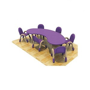 kids furniture Children plastic table and chair moon table