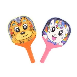 Kids Outdoor Yard Sport Game Cartoons Racket Set Paddle Ball Toys with Shuttlecock