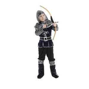 kids Silver and dark blue boy clothes for small boy fCosplay ancy Warrior costume