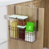 Kitchen cabinet door hanging basket kitchen cabinet compartment storage rack towel rack condiment storage basket