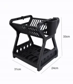 Kitchen Storage Rack Plastic Water Filter Dish Drain Drying Rack Household Double-layer Dish Racks