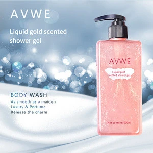 korean cosmetics factory supply private label gold fragrance body shower gel wholesale cosmetics factory customized