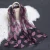 Import Korean Version Of The Organza Cut Flower Scarf Stitching Leaves Pattern Silk Shawl Women Square Scarf from China