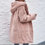 ladies hoodie long sleeve Women Artificial Fur Outwear Iceland yarn Fur Jacket fleece faux fur hoodie coat