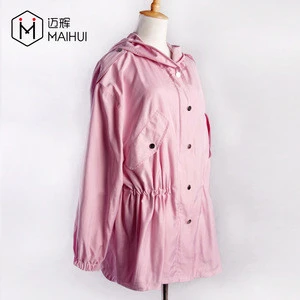 Ladies Women Clothes Girls Jacket Hooded Trench Coat Plus Size