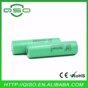 Laptop 18650 li ion battery genuine samsung inr1865025r high amp rechargeable 3.7v flat li ion cell battery 18650
