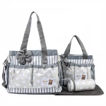 Large capacity fancy diaper backpack baby bag baby care bag canvas mommy diaper bag