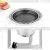 Import Large size round barbecue rack lower smoke extraction Korean charcoal barbecue stove embedded barbecue equipment from China