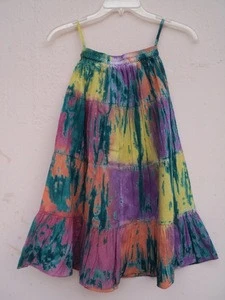 Latest Kids long dancing &amp; summer wear tie dye printed 2016 beautiful pattern skirts
