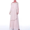 latest models islamic clothing 5 colors elegant anti-wrinkle chiffon lace stitching turkish muslim dress