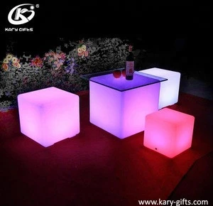 LED color change table dinning glow chair LED restaurant sets