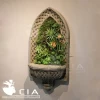 Lifelike Artificial turf grass artificial succulent plants Hanging Wall ornaments with specialplanter