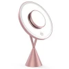 Lighted Makeup Mirror, Vanity 1X/5X Magnifying Mirror Rechargeable 8.3 Inch, 3 Color Modes Dimmable with Touch Screen Rose Gold