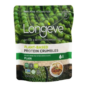Longeve Original Plant-based Protein Crumbles gluten free vegan high protein ethical meatless soy free