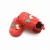 Import lovely soft sole leather red baby shoes with birds pattern from China