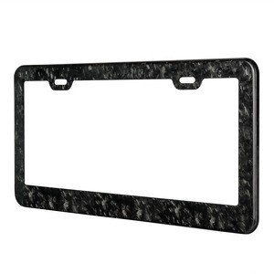 Low MOQ High Quality License Plate Frame  American Luxury Black Real Forged Carbon Fiber License Plate Frame