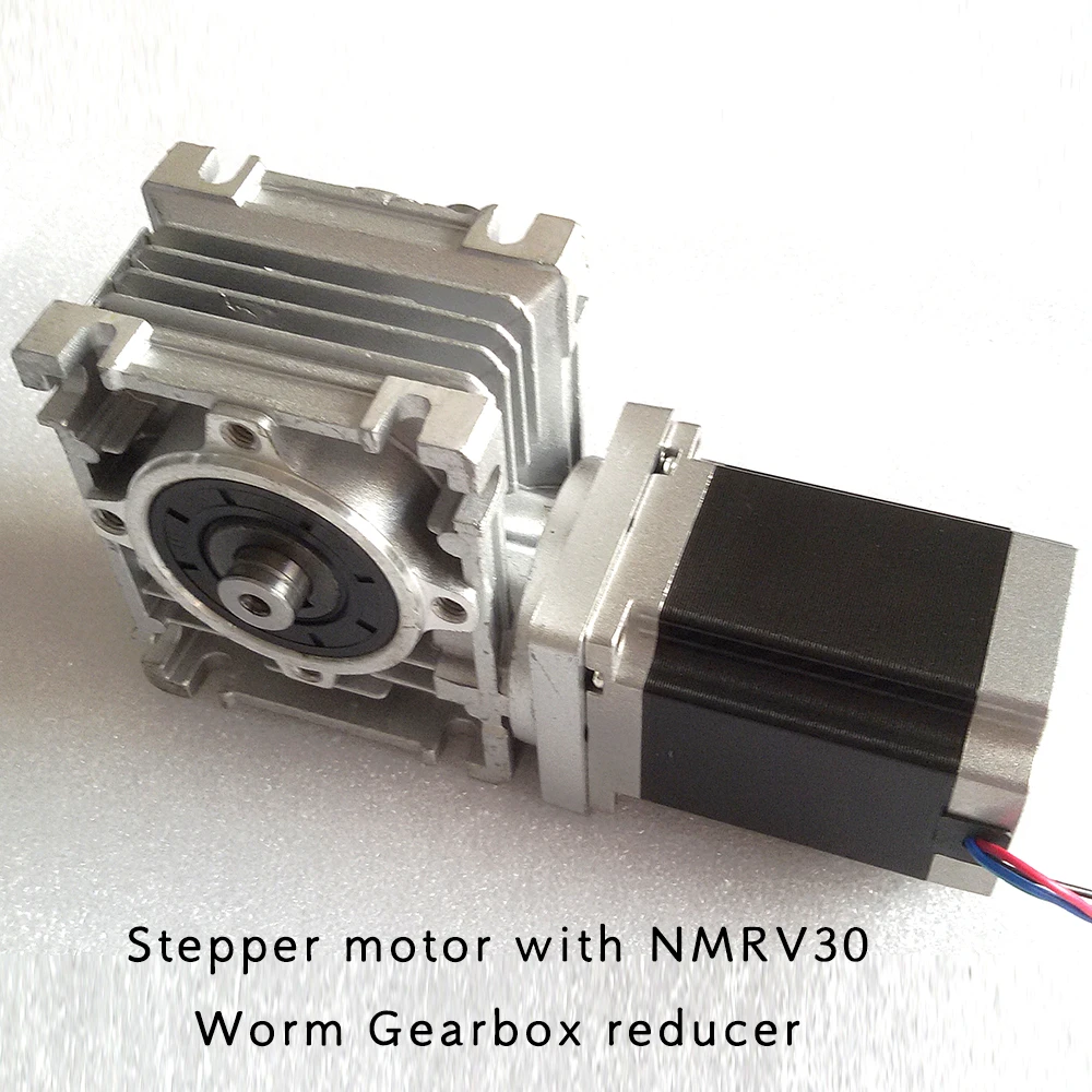 Low Noise Worm Gear Nema 23 Reducer Ratio 1 30 Worm Gear Speed Reducer NMRV Series 1400 Rpm 0.18-0.25° 14-280rpm 8mm,11mm 7.5~60