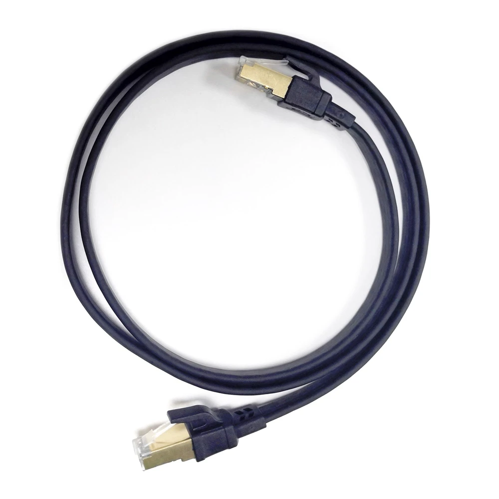 Low Voltage Shielding Twisted Pair Pass Testing Network Cable SSTP CAT8 Flat Patch Cord Cables