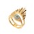 Import LS-E383 Top Quality Metal filled cubic Zircon eye Ring for Women fashion delicate ring from China