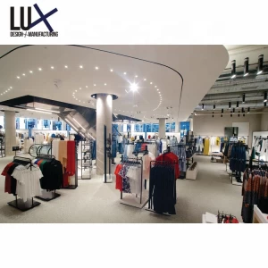 LUX China Supplier Apparel Counter Garment Fitout Clothes Decoration Design For Shop Display