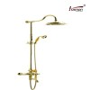 Luxuriant Brass Shower Set with 9 Inches Round Overhead