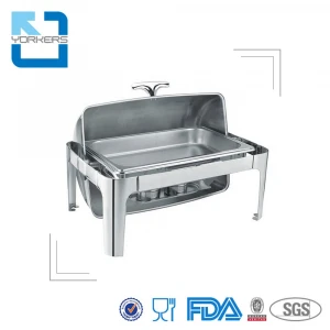 Luxury Food Warmer Tray Rectangle Restaurant Buffet Furnace Stainless Steel Chafing Dishes