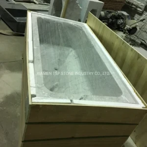Luxury Solid Stone White Marble Bathtub with Custom Size