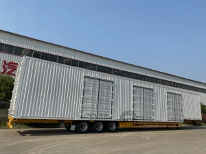 LUYI 3 Axles 40ft Van Box Semi Trailer  20ft 40ft container trailer
