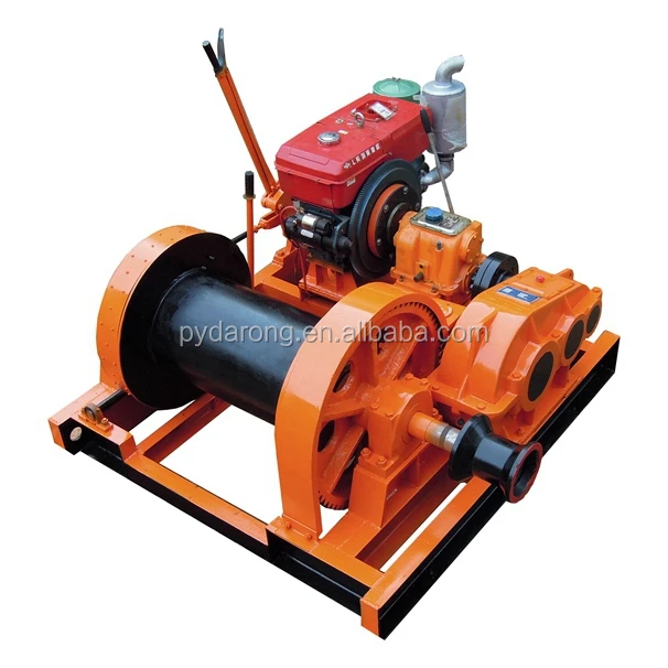 main hauling diesel winch lifting mooring winch pulley hoist gasoline engine crane  cable puller boat windlass engineering