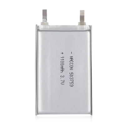 Manufacturer OEM Rechargeable Lithium Polymer Battery 503759 3.7V 1100mAh Battery for Electronic Application