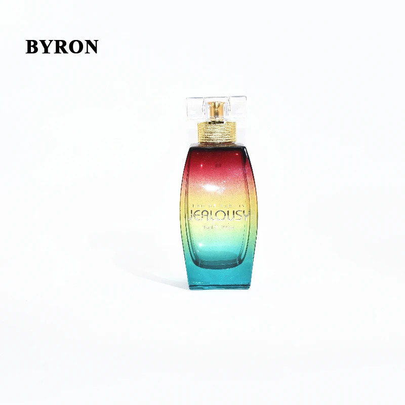 Manufacturer Wholesale High Grade Gradient Glass Perfume Square Luxury Bottle Oem 100ml Empty Male Perfume Bottles