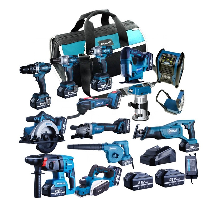 MARVEL 12 in one 21V 20V 4.0Ah 18V brushless angle grinder 40v battery lithium garden combo kit cordless