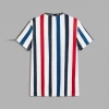 Men letter tape neck striped tee summer multicolor round neck short sleeve slight stretch high quality cotton t shirt