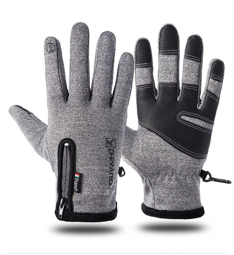 Men Women Waterproof Plush Ski Warm Gloves Windproof Outdoor Winter Gloves Cycling Touch Screen Gloves Anti Slip Mittens Gift