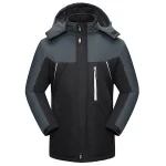 Mens Waterproof Windproof Padded Jacket Polyester Winter Coat