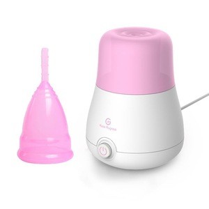 Menstrual Cup Sterilizer - Kills 99.9% of Germs with Steam  Portable Anti-scalding One Button Control Steam Cleaner for All Size