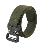 Military Buckles Waist Flat Wide Webbing Nylon Fabric Brown Sport And Shoes Tactical Belt