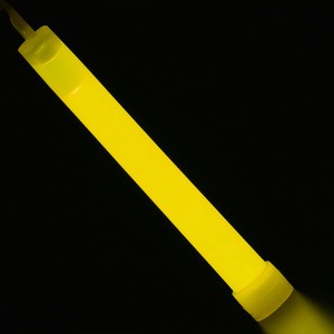military grade yellow glow in the dark 6 inch emergency light stick