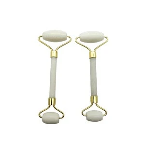 Miss Beauty New Arrivals New Product Natural White Jade Stone Roller Massager with Foam EVA Box